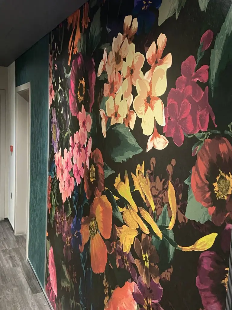 First Floor Reception corridor Ted Baker Antiquity digital wallpaper mural