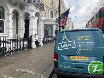 Eco Friendly Sustainable Painters and Decorators Image of Zipcar Van used by Eco Friendly Painters Decorators London