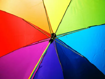 Inclusive Workplace Image of multi-colour umbrella